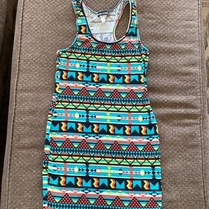 Bodycon racerback tank dress.
